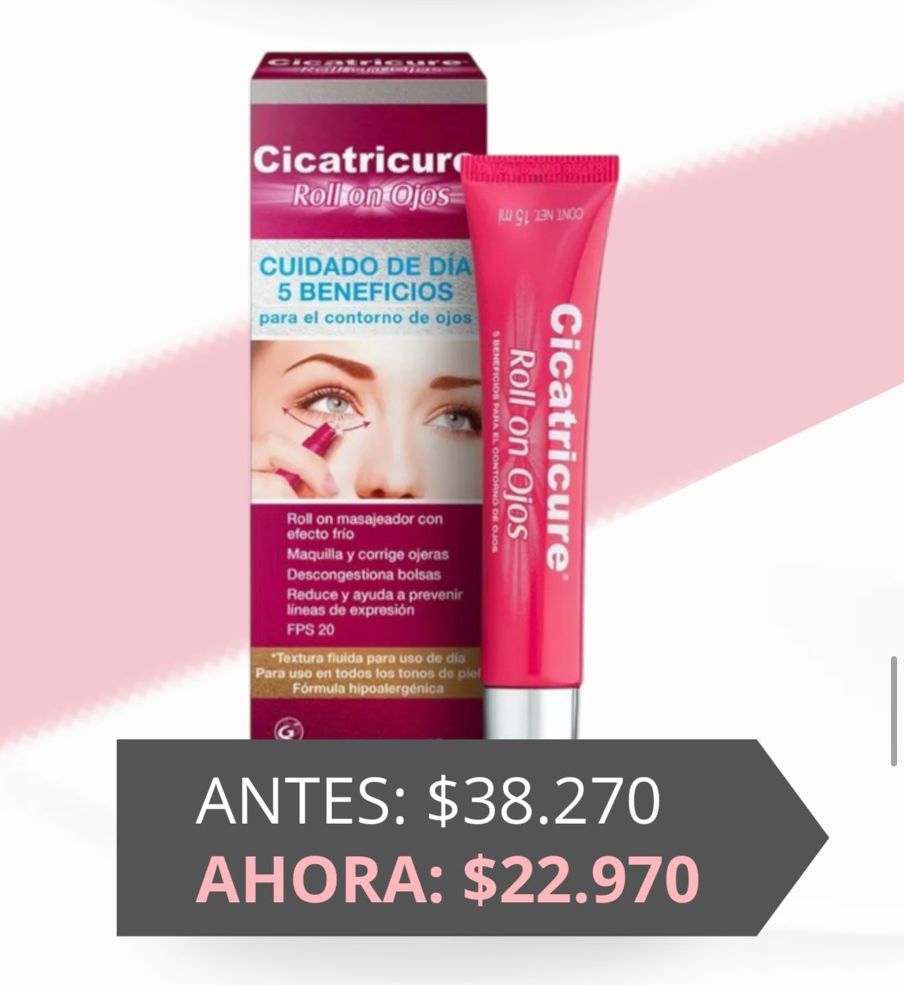 CICATRICURE ROLL ON OJOS X15ML