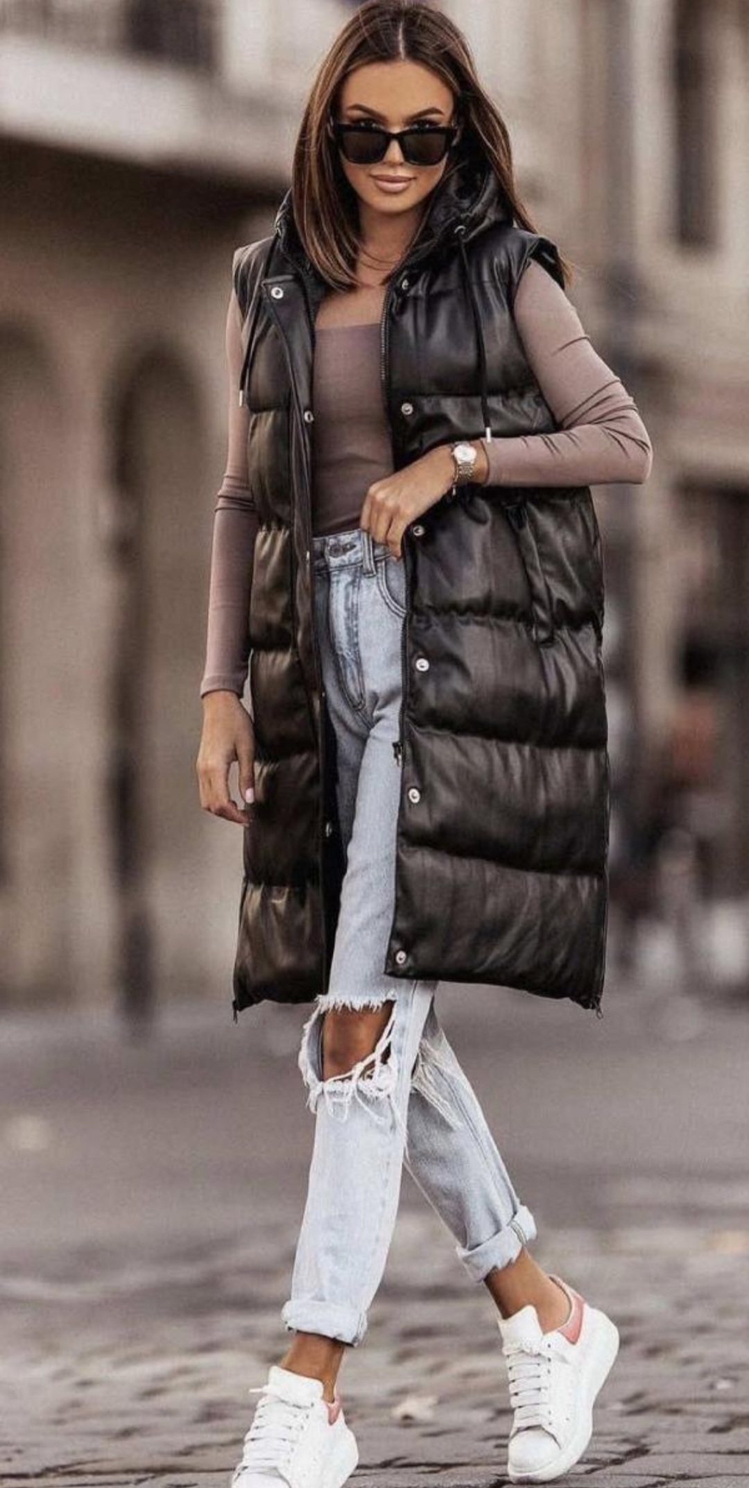 Maxi chaleco engomado